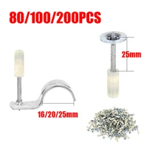 80/100/200 pces pregos para aço pistola de pregos parede de concreto âncora fio entalho dispositivo casa prendedor de parede arma rebite ferramenta especial prego