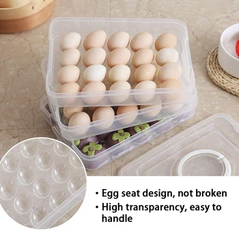 

Egg Holder, 3-Layer Deviled Egg Tray with Lid Egg Carrier Box Dispenser Container with Handle for 60 Eggs