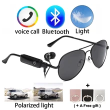 Bluetooth, Беспроводные солнцезащитные очки для мужчин, ночное видение, голосовой вызов, круглые, анти-Ультрафиолетовые Солнцезащитные очки, наушники, Gps трекер