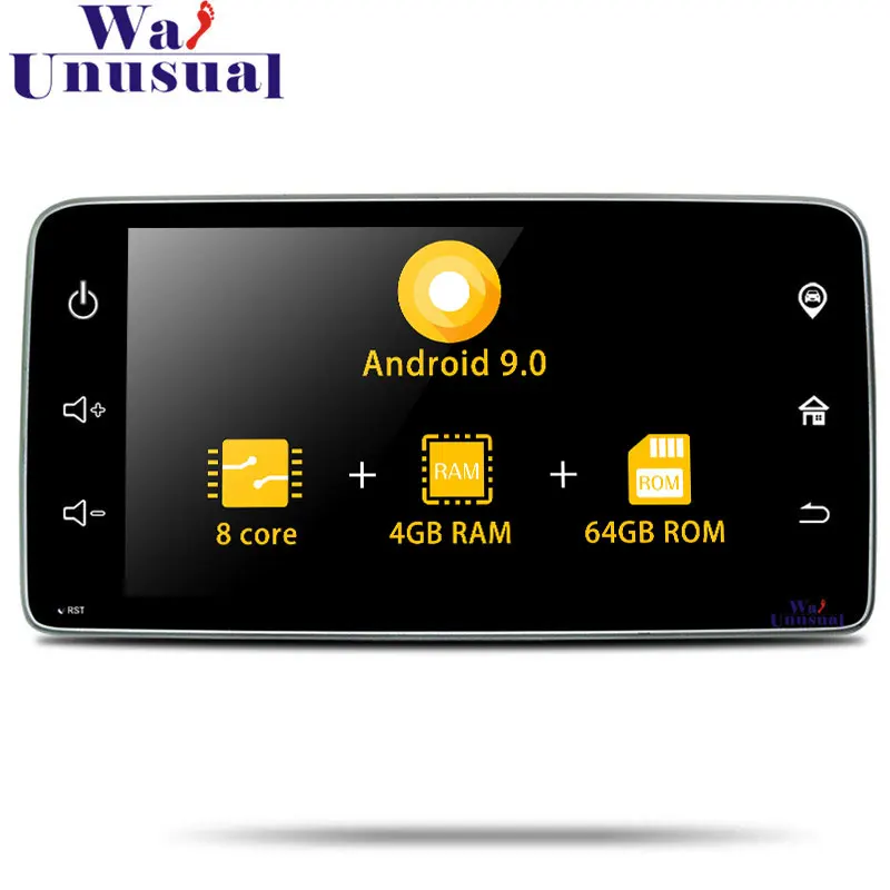 Android 9.0 Octa Core 9 Inch GPS Navigation system For Benz Smart (2015.10-) Stereo Auto Radio Player 2 Din Headrest MP4 NO DVD