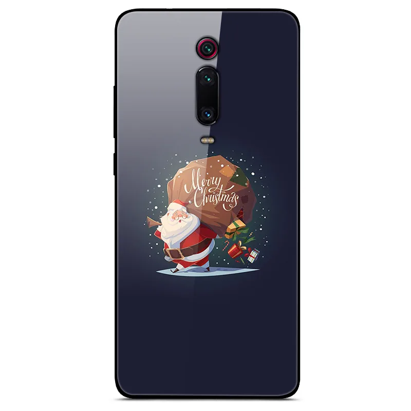 11 Рождественский чехол для телефона s для Xiaomi mi 9 T Pro закаленное Стекло чехол для телефона для Xiaomi mi 9 T mi 9 T Pro Red mi K20 жесткая накладка на заднюю панель - Цвет: 11