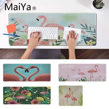 

MaiYa Fashion pink Flamingos green leaves gamer play mats Mousepad Russia Rubber PC Computer Gaming mousepad desk mat