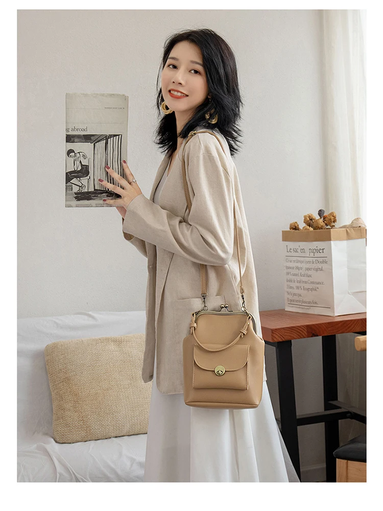 kiss lock shell bag bags pu leather women shoulder crossbody women's handbags (10)