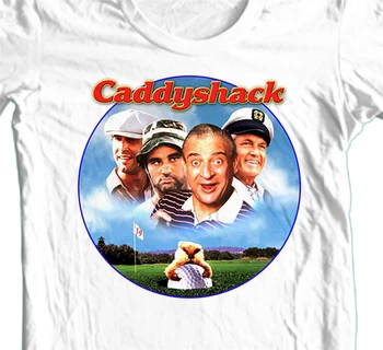 

Caddyshack T-Shirt retro 1980's golf movie 100% cotton graphic printed white Tee Shirt All Size