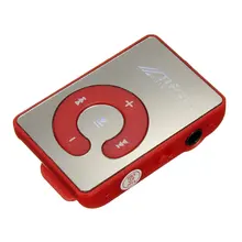 Мини музыкальный mp3-плеер с usb-кабелем с наушниками красный