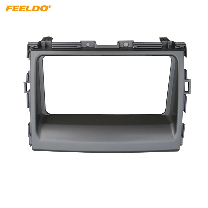 

FEELDO Car Refitting 2Din CD/DVD Panel Fascia Frame For Toyota Tundra 2014+ Audio Dash Facia Trim Installation Kit #4884