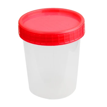 

120ml 4oz Plastic Graduated Measuring Specimen Cup Sterile Container with Lid
