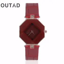 OUTAD часы, корейские модные женские модные наручные часы, дизайнерские женские часы с бриллиантовым ремешком из искусственной кожи