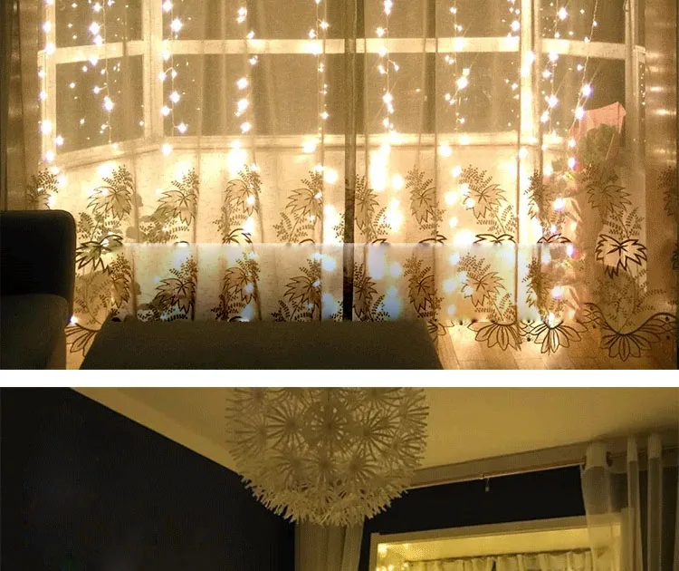 Рождественские украшения для дома Светодиодная гирлянда-сосулька, сказочный светильник, светодиодная занавеска, сказочный новогодний, Свадебный, оконный, вечерние, Рождественский Декор