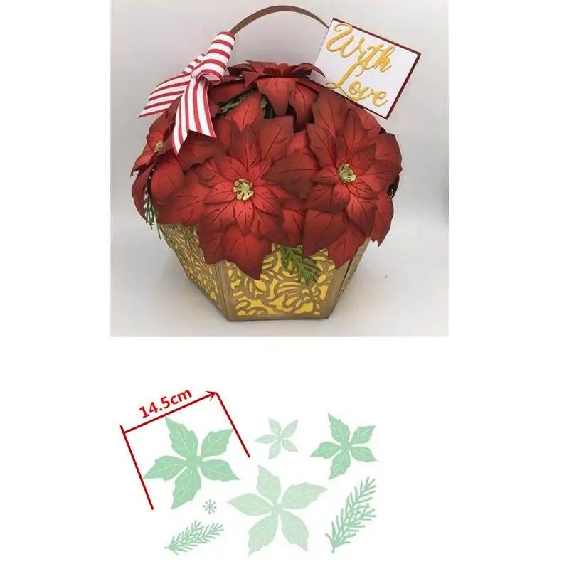 Рождественская коробка, цветочный венок, металлические трафареты для поделок, скрапбукинга, фотоальбом, изготовление декоративных бумажных открыток Новинка - Цвет: 6