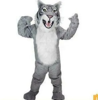 

new Cute Grey Wildcat Cub Tiger Mascot Costume Suits Cosplay Party Game Dress Halloween Adult Unisex Christmas Cosplay Gift