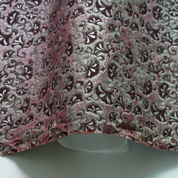 

100cm*137cm Damascus Brocade Fabric Polyester Cotton Blended 3D Jacquard Material