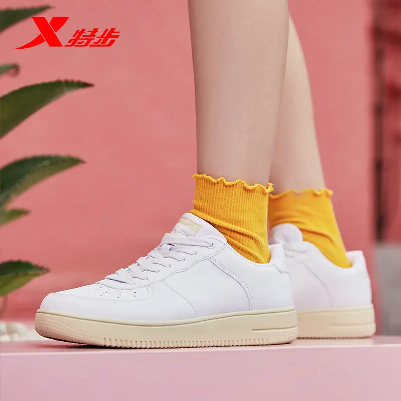 Xtep-zapatos de Skateboarding para mujer, zapatillas impermeables informales para caminar, 880118315156