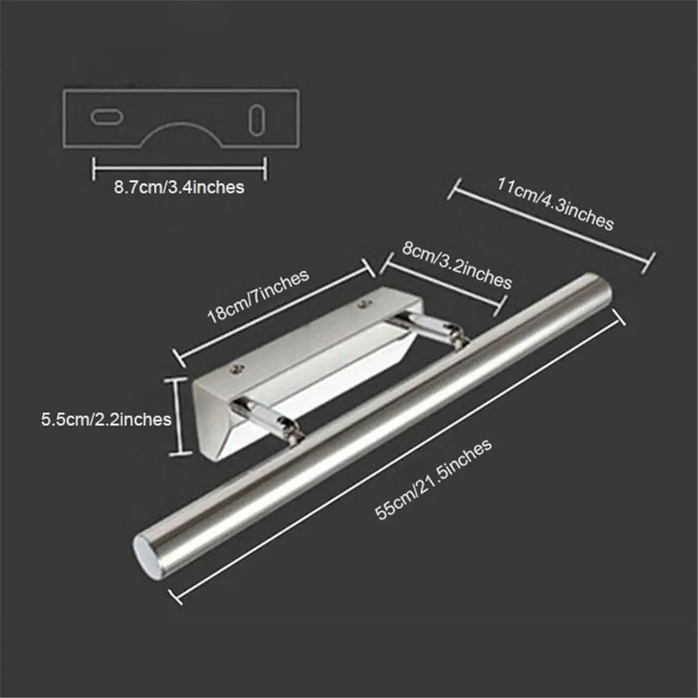 90V 265V AC L55cm 7 Вт светодиодный зеркало с подсветкой led лампа длинные настенный