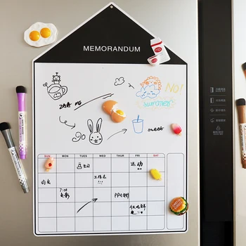 

Nordic style refrigerator sticker week plan message board magnetic writing board erasable whiteboard pen letter stickers
