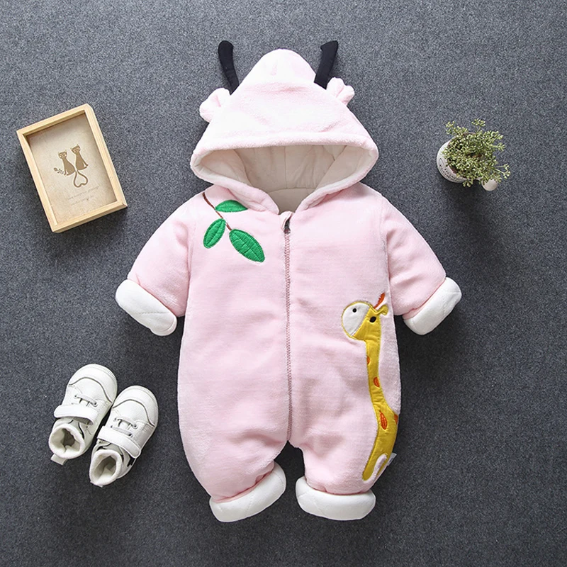 

Cold winter baby girl clothing cotton sets jumpsuit for newborn baby girls outfits clothes warm flannel rompers sets babies cloh