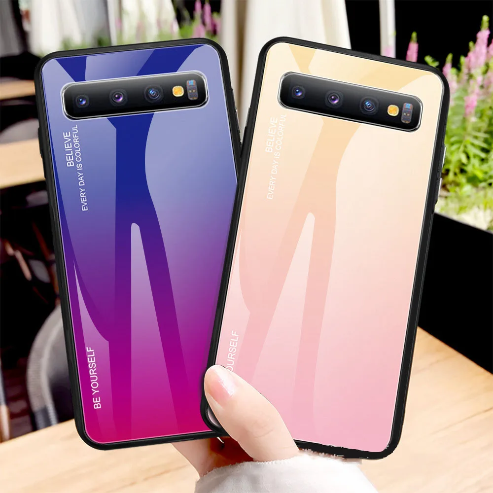 Душь Цвет чехол для samsung Galaxy A80 A70 A60 A50 A30 A50S A20E A10S A9 A8 2018 A7 2017 A520 закаленное Стекло