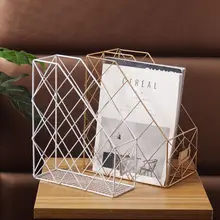 Скандинавская железная сетка, держатель для файлов, простой двойной слой, Настольная полка, журнал, книжный стеллаж для хранения, органайзер, настольный, офисный, канцелярский