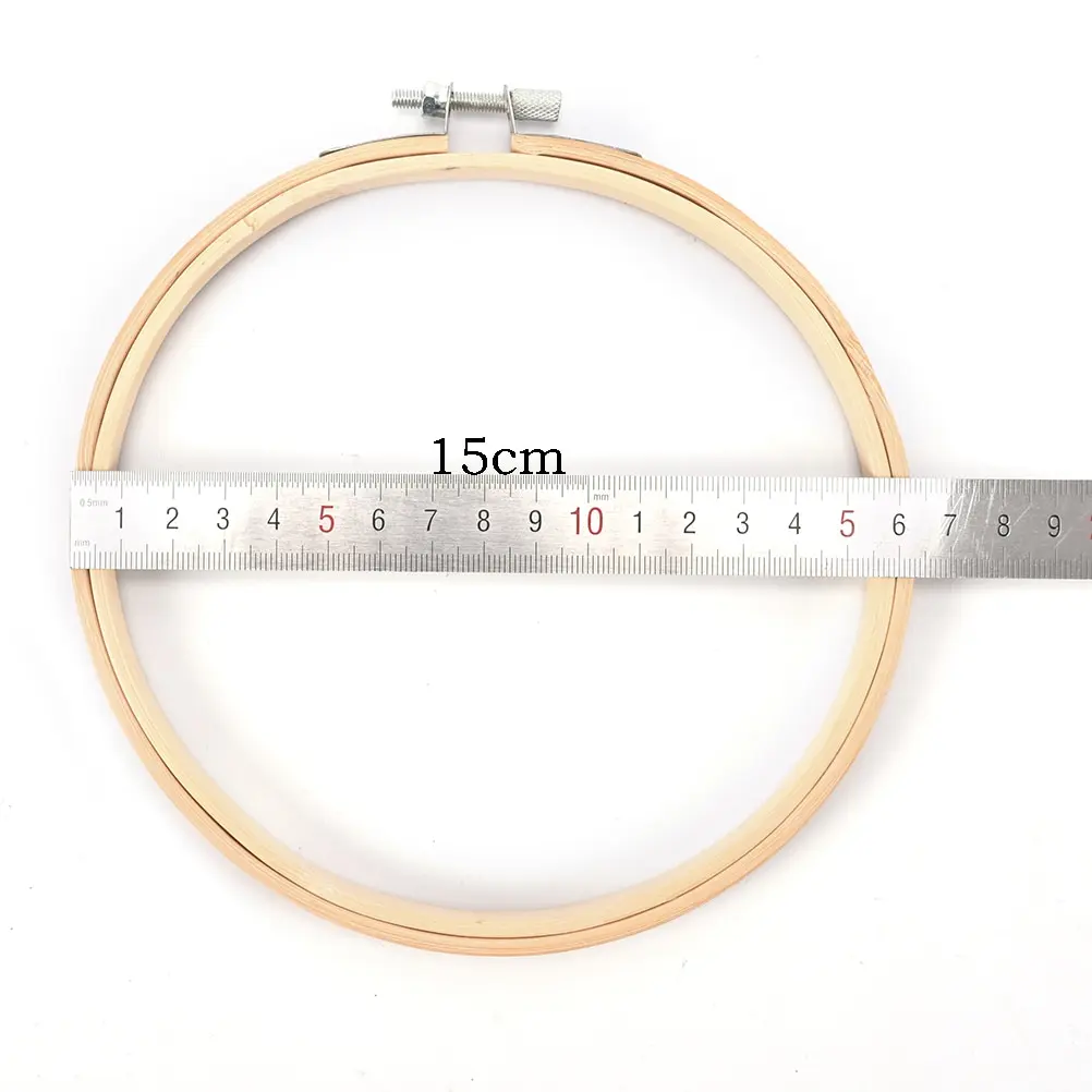 15cm 8 Размер 13-34 см бамбуковая рамка для вышивания кольца для рукоделия устройство для вышивки крестом круглая петля ручные бытовые швейные инструменты - Цвет: 15cm