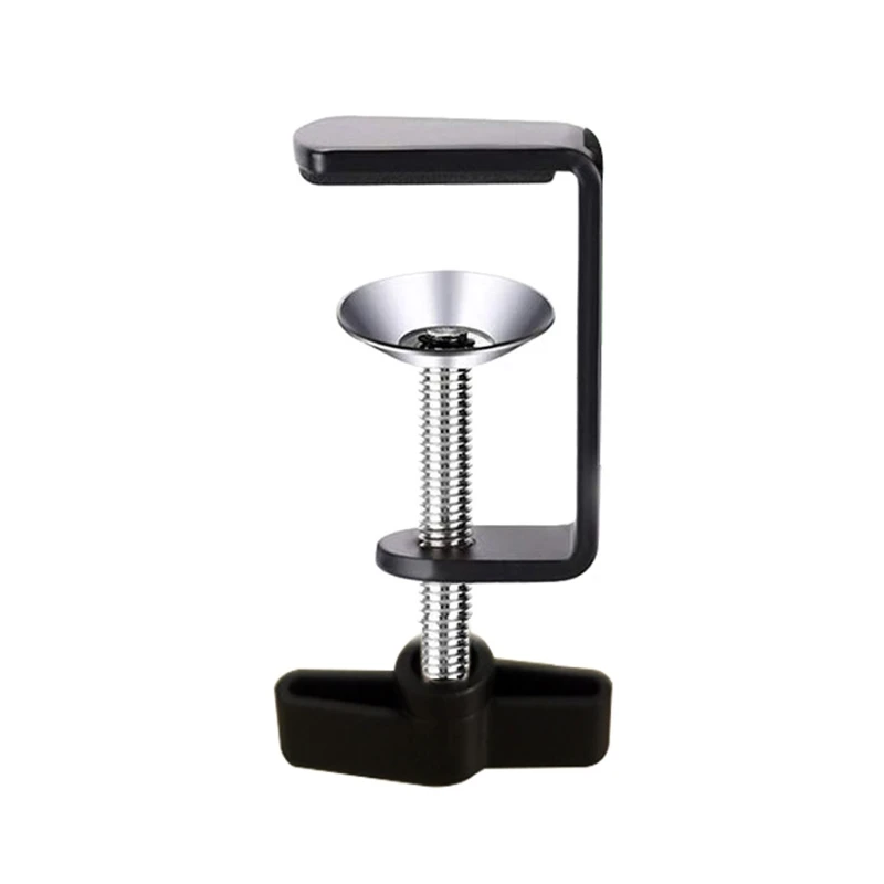 Universal C Shape Table Mount Clamp Fittings Metal Desk Clip Hose Microphone Stand Base