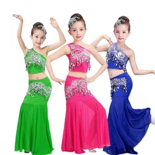 Dai национальная одежда Китайский национальный танец костюмы для девочек Павлин Танец живота Костюм Фестиваль представление одежда