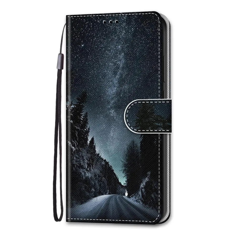 cute samsung cases Case For Samsung Galaxy S22 S21 Ultra Plus S20 FE 5G S20 Lite A42 5G Phone Case Painted Leather Flip Cover Wallet Book Case cute samsung cases Cases For Samsung