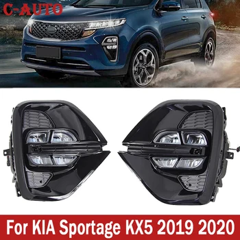 

C-Auto Left/Right Car LED headlight DRL Fog lights Headlights cover fog light foglights fog lamps For Kia Sportage KX5 2019 2020