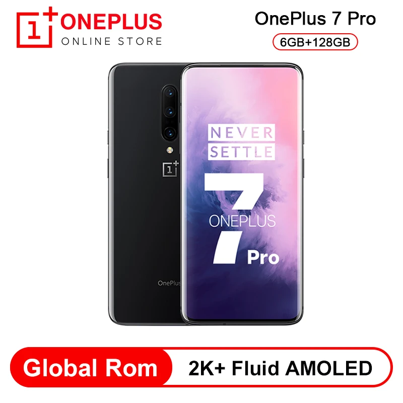 Оригинальный смартфон OnePlus 7 Pro Snapdragon 855 четыре ядра 48MP тройная задняя камера 6 67