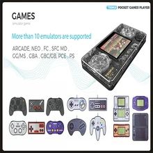 

Powkiddy A66 Ultra-Small Mini Transparent Metal Shell Game Console Supports Adding ROM Children's Cheap Gifts