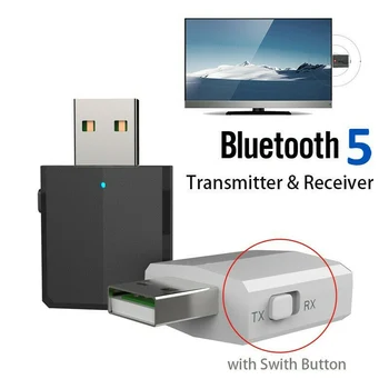 

USB Bluetooth Adapter 5.0 Music Audio Receiver Transmitter Wireless for Home Office SP99
