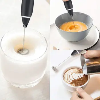 Electric Hand-held Handle Coffee Foaming Milk Frother Whisk Cream Mixer Latté Juice Blender Kitchen Tools 2