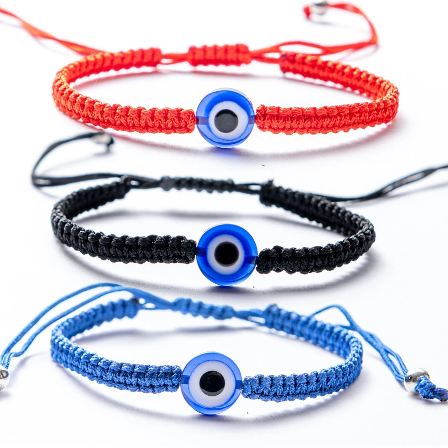 Lingüística Pequeño Inspiración Pulseras de la suerte tejidas a mano, Pulsera tejida a mano DIY, Pulsera de  Ojo Azul de Diablo|Pulseras de identificación| - AliExpress