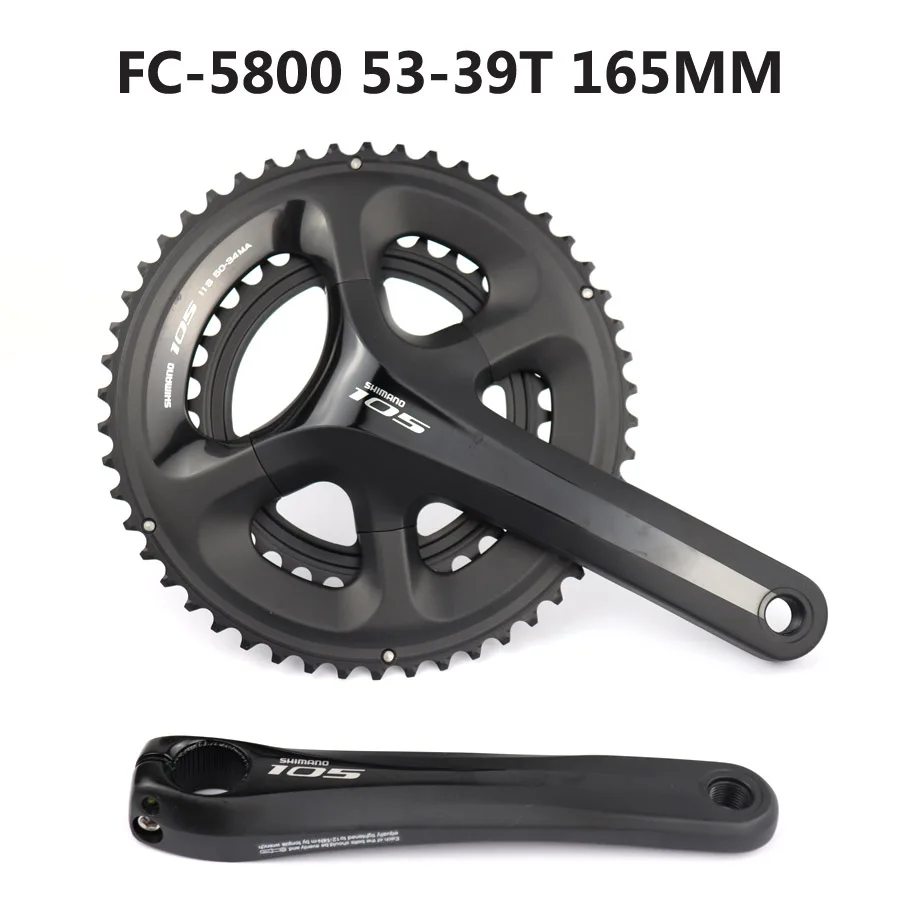53-39T 165 SHIMANO 105 FC-5800 FC 5800 2x11 Speed Road bike Crankset 50-34T/52-36T/53-39T 165/170/172.5/175MM Crank Choose BBR60 - Цвет: 53-39T 165
