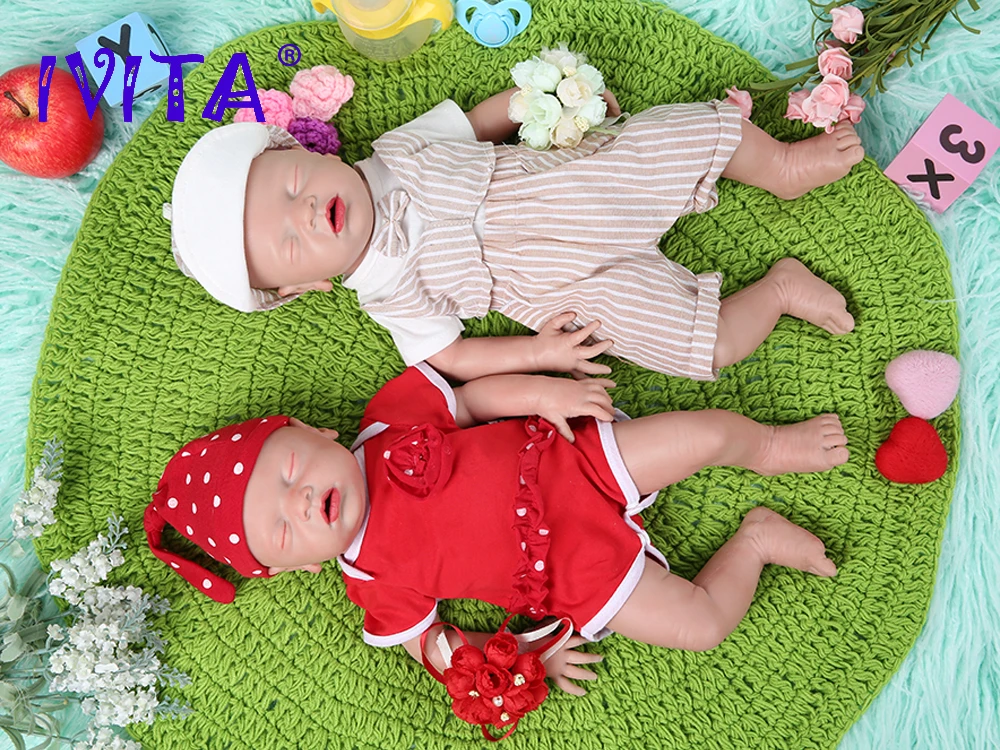 IVITA WG1514 46 см 2972 г высококачественные силиконовые куклы Новорожденные для детей