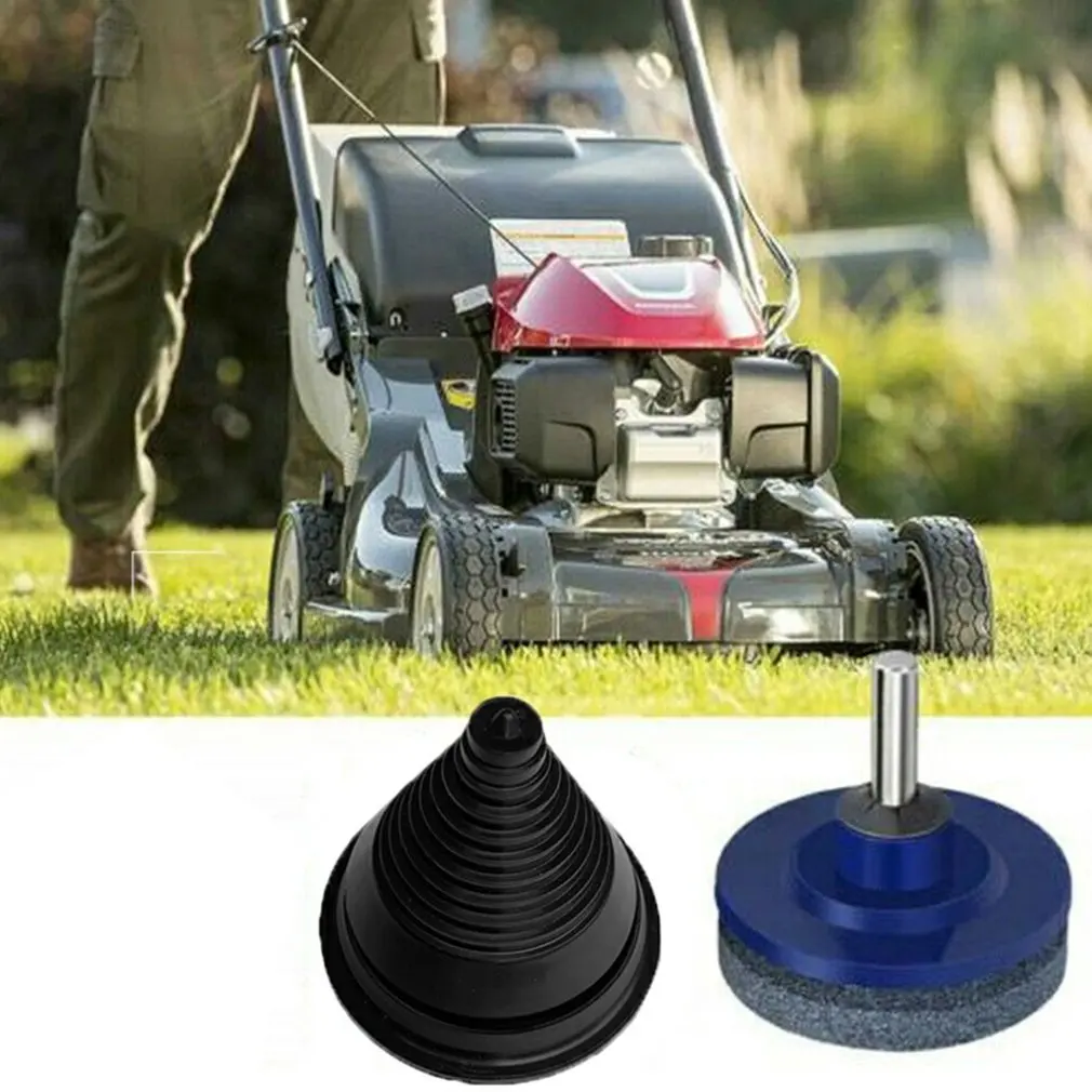 Lawn Mower Blades Sharpener For Power Hand Drill And Balancer Set Sharpener Garden Tool For Home Accessories
