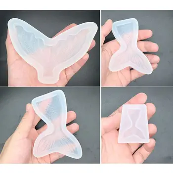 

4Pcs Marine Theme Beauty Fish Jelly Sugar Fondant Silicone Resin Molds Kit Fish Tail Mold DIY Jewelry Making Tools