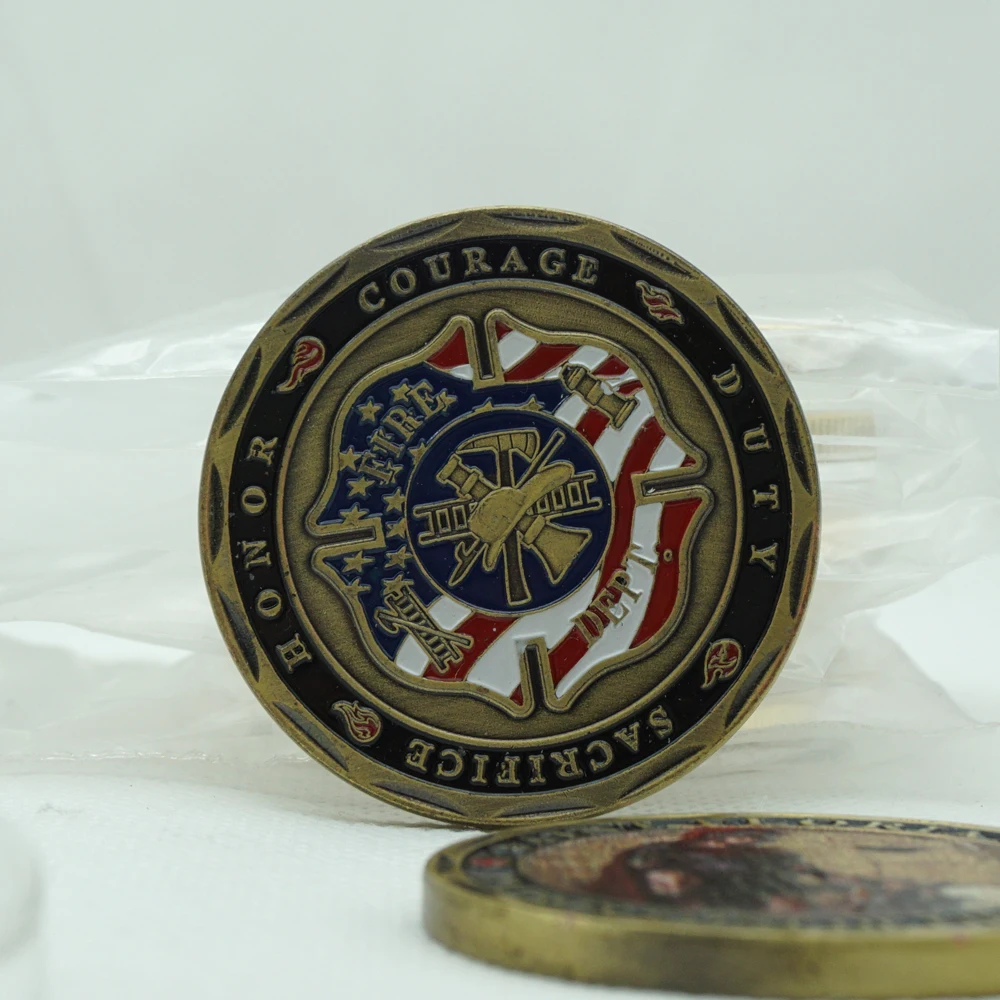 

Challenge St. Florian Patron Saint Firefighters Fire Rescue 1OZ 40mm Plated Bronze Souvenir Coin