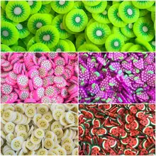 Фруктовые глиняные ломтики, полимерная глина 1000 шт. фимо кусочки фруктов слизи амулеты Полимерная глина фруктовый декоден, фимо кусочки фруктов, дизайн ногтей d