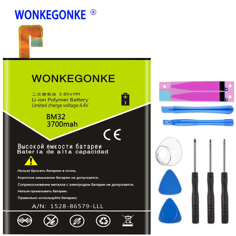 WONKEGONKE Battery For Xiaomi 4 Mi4 BM32 Lithium Polymer Replacement Mobile Phone Batteries Bateria | Мобильные телефоны и