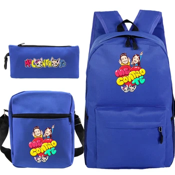 

3pcs-set Me Contro Te Monster Students School Bags with Pencil Case Women/teenager Cartoon Travel Laptop Backpack