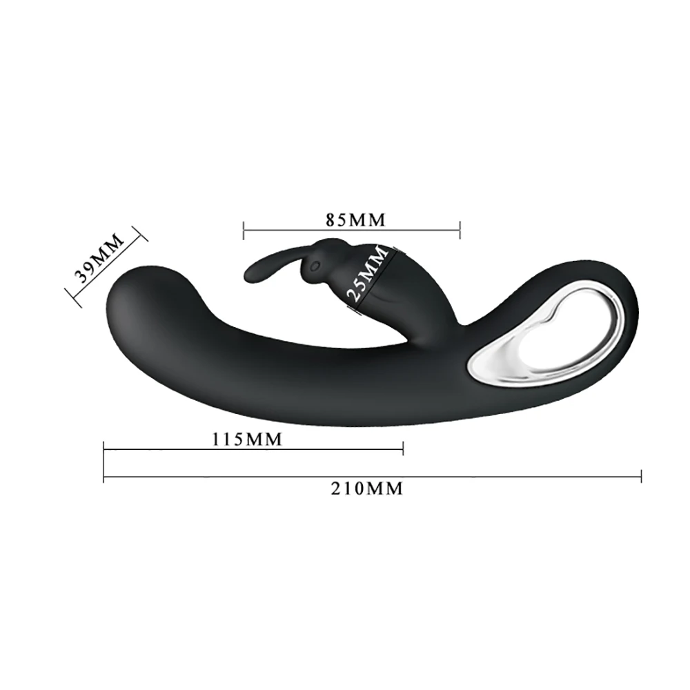 PRETTY LOVE Rabbit Vibrator G Spot Vibrator Dildo Silicone Waterproof Vagina Clitoris Stimulator Sex Toys For Women Sex Products