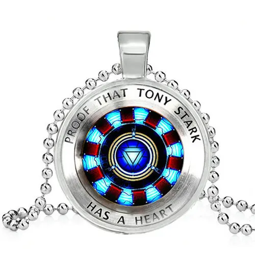 Открывалка для бутылок Железный человек ожерелье Тони Старк дуговой реактор винные брелоки с открывашкой стеклянный подвесной брелок фанаты Мстителей танос - Цвет: Necklaces  14
