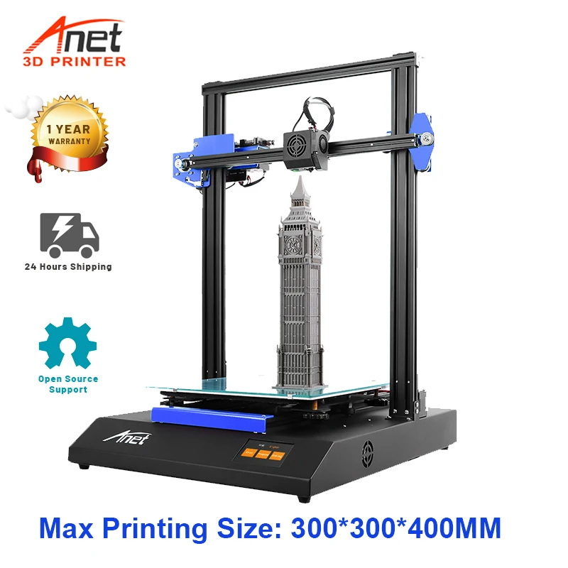 Новый Anet ET5X большой размер 3D принтер Reprap Prusa i3 поддержка с открытым исходным кодом
