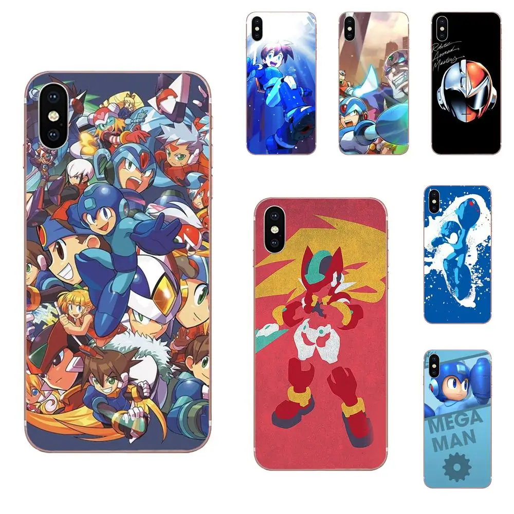 Мягкий чехол из ТПУ для мобильных телефонов с Megaman Мега человек X Черный Galaxy J1 J2 J3