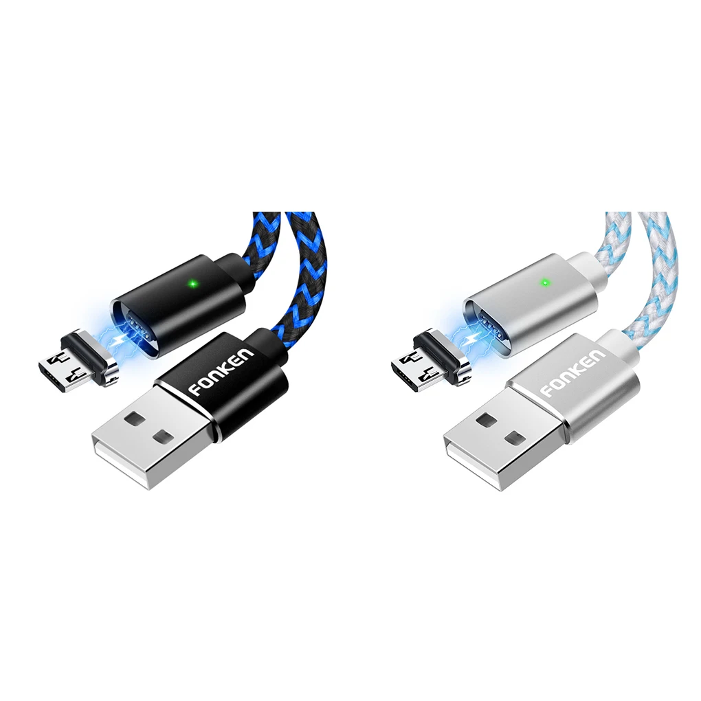 

Magnetic Cable Super Fast Charging Microusb For Android Smartphone 3-in-1 Data Cable Braided Duel Side USB Cord Wire Data Line
