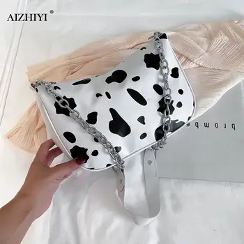 

Popular Simple Female Daily Bag Cow Milk Women Shoulder Bags Simple PU Leather Zipper Travel Messenger Pouch