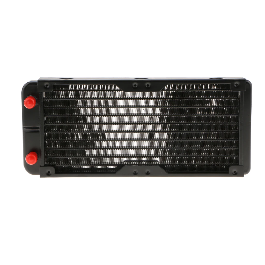 240mm Radiator Aluminum 10 Pipe Straight Treaded For Computer Liquid Cooling