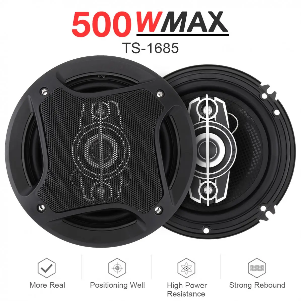 

2pcs 6 Inch 16cm 500W Car Coaxial Speakers Auto Audio Music Stereo Full Range Frequency Hifi Non-destructive Installation