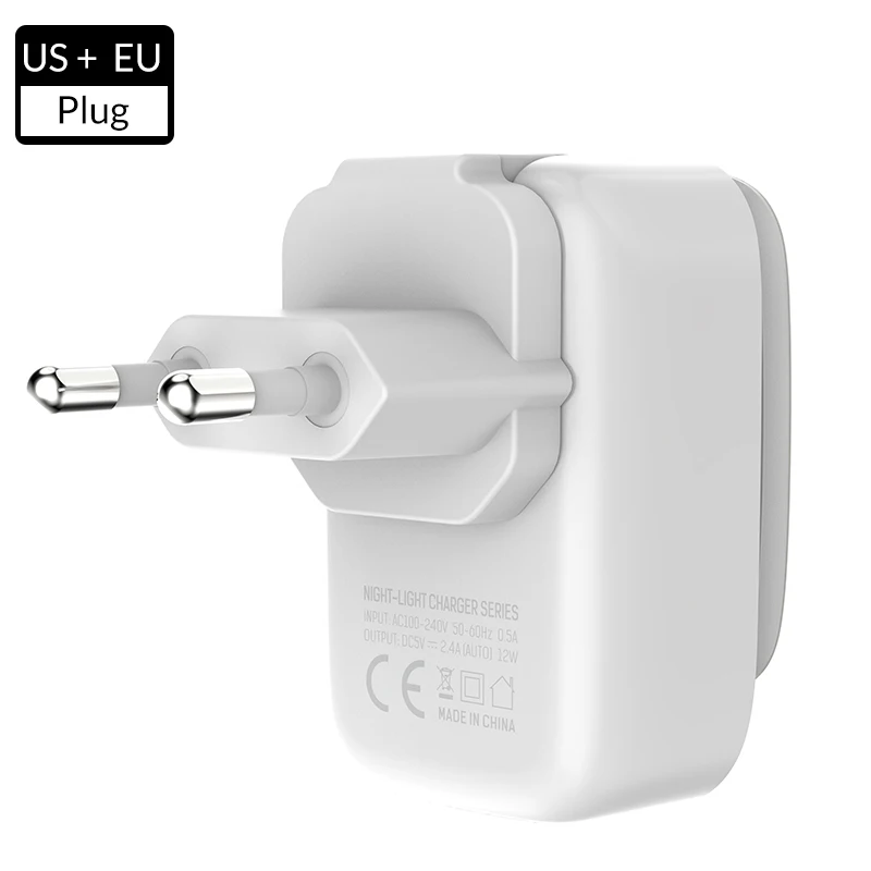 EU TOPK 17W 3-Порты и разъёмы для мобильных телефонов через USB Зарядное устройство адаптер Светодиодный светильник автоматической идентификации Портативный дорожное настенное зарядное Зарядное устройство для Xiaomi Mi Note 10 pro samsung s10 - Тип штекера: EU