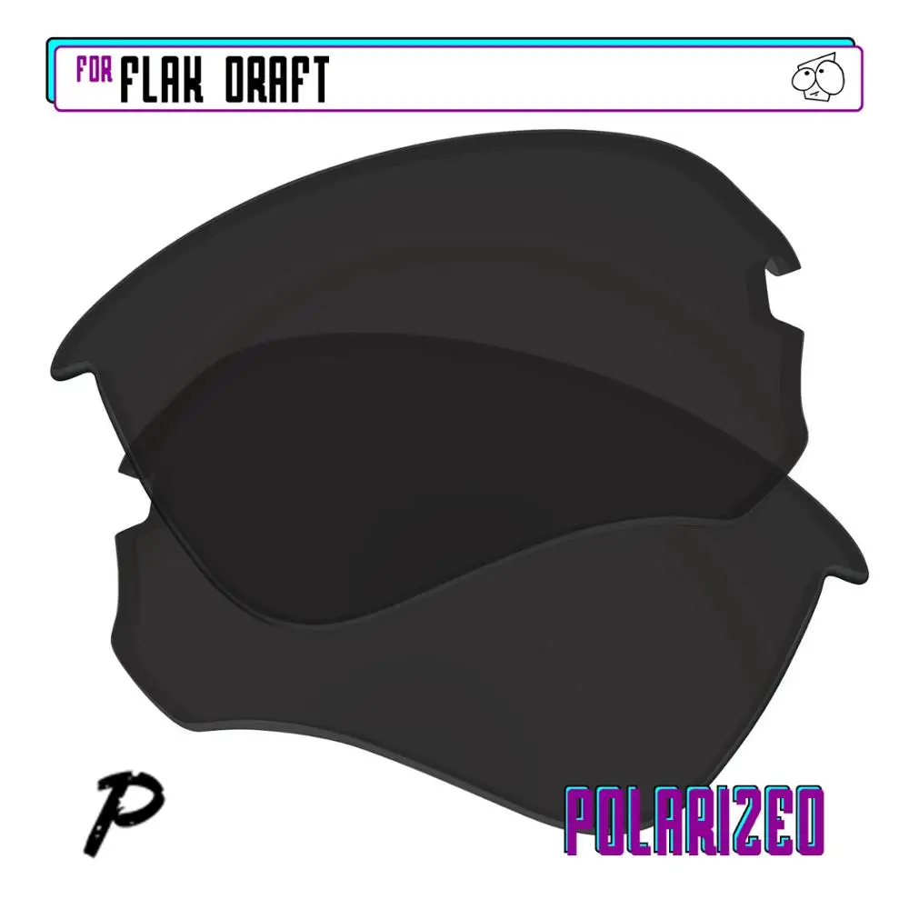 

EZReplace Polarized Replacement Lenses for - Oakley Flak Draft Sunglasses - Black P